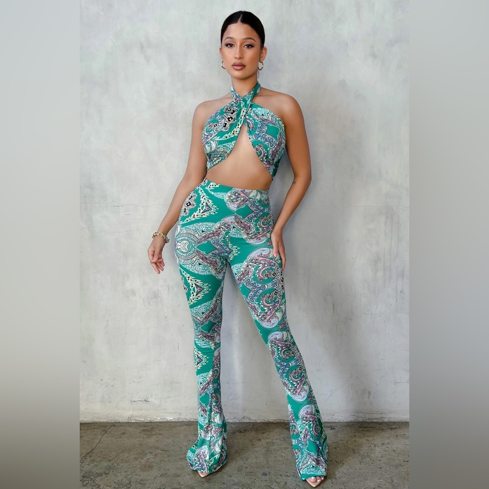 Put You On Paisley Pant Set